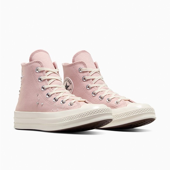 Women’s Sz 8 (Euro Sz 39) Converse Chuck Taylor 70 Pearl & Studs High Sneakers - Picture 1 of 16